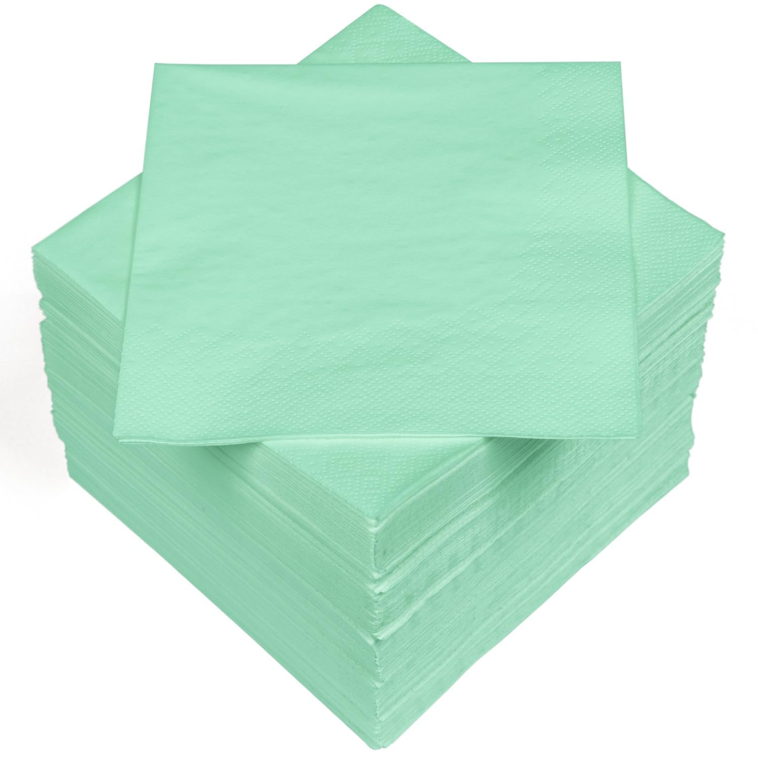HEKU 30241-07 Plain Paper Napkins 3-Ply, 33 x 33 cm, Pack of 100, Mint