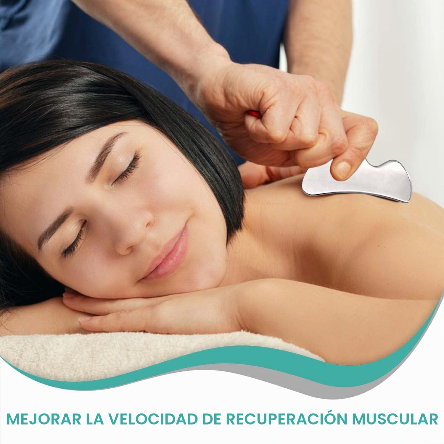 Cozlow - Juego de raspadores musculares 3 en 1 de acero inoxidable - Herramientas de masaje corporal para terapia IASTM - Masajeador Gua Sha de tejido profundo