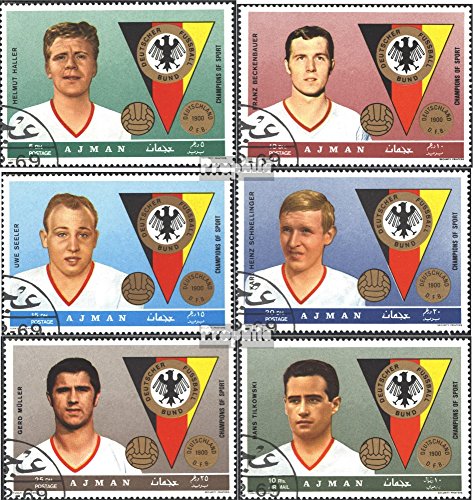 Ajman 362A-367A German Footballers Stamps 1969