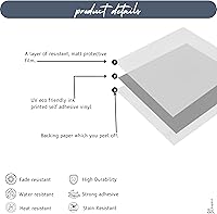 Vista 9 de Amalfi - Adhesivos para azulejos de vinilo autoadhesivo para cocina y baño, resistente al agua y removibles, para azulejos de cocina y baño