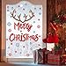 ANHUIB Decoración navideña para ventanas, pegatinas de Navidad, copos de nieve, diseño de alce y reno, extraíble, para puerta, salón, dormitorio, escaparate