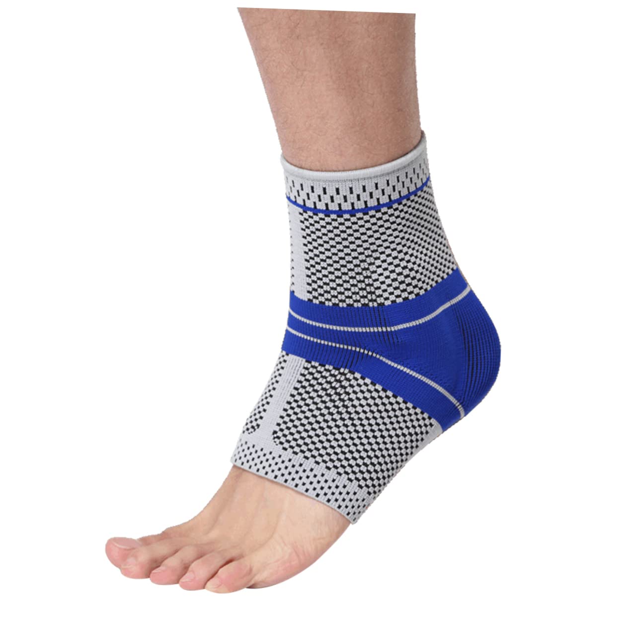 BESPORTBLE Athletic Ankle Brace Ankle Brace for Sports Reinforcement Winding Knit Design No Adhesive Strap Comfortable Washable for Gym Accessories (grey Size L)