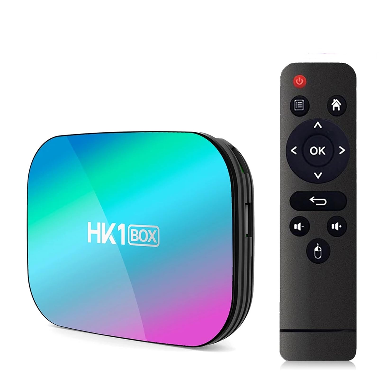 HK1 Box Smart TV Box Amlogic S905X3 Android 9.0 1000M 2.4G&5G Dual WiFi 3D BT 8K 4K Media Player Set Top Box (4+128G)