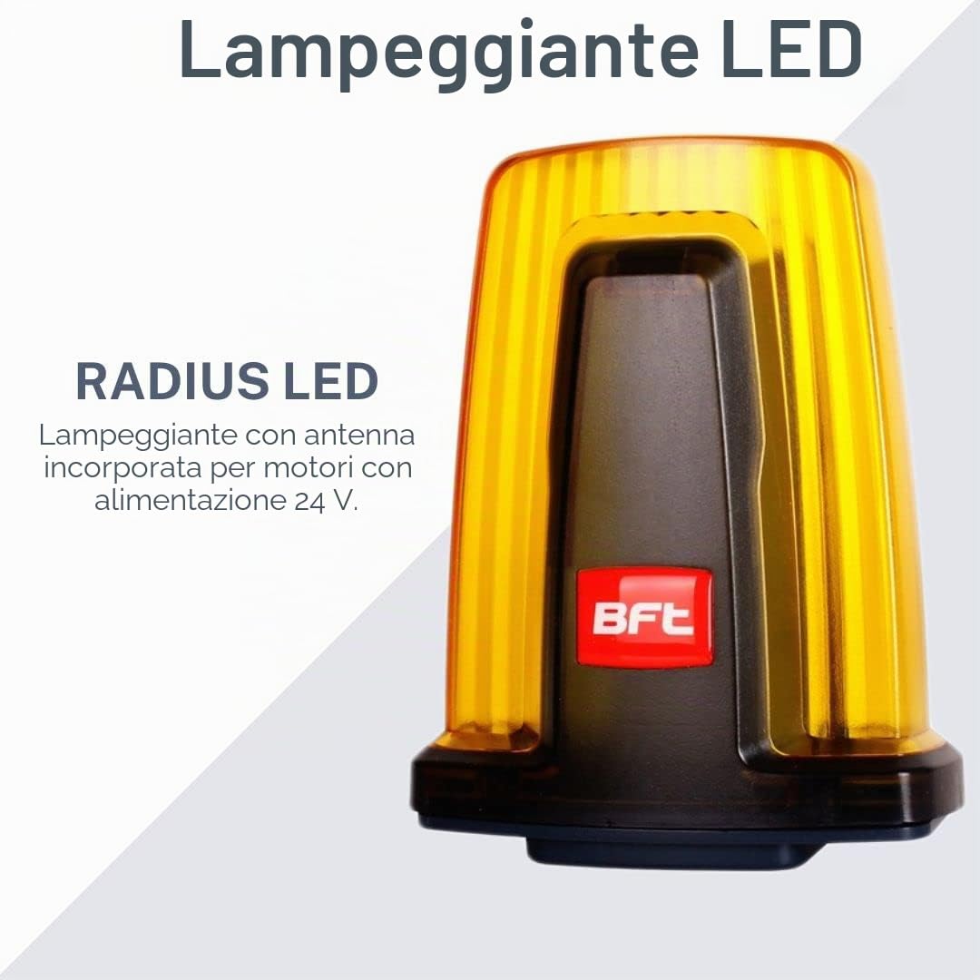 BFT Virgo SMART BT A20 - Attuatore per cancello a battente a doppio battente automatico per cancello automatico max. 4 m o 400 kg per ala con 3 telecomandi