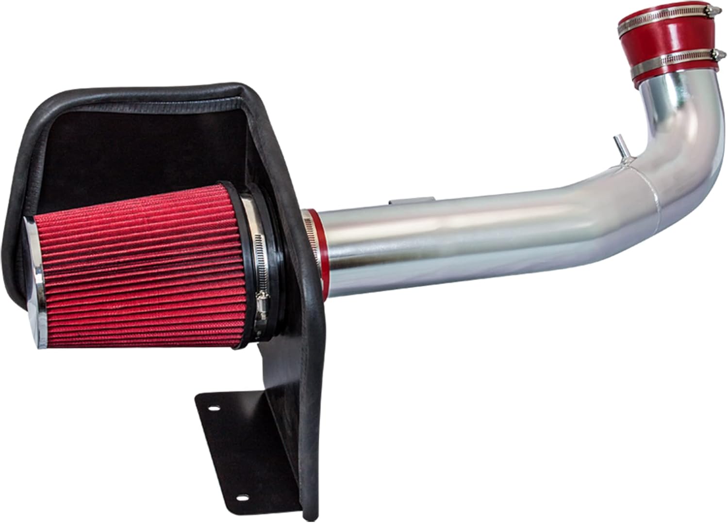 Cold Air Intake System with Heat Shield Kit + Filter Combo RED
