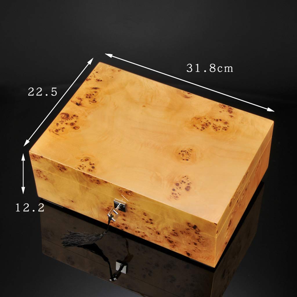 Scatola Porta Orologi per Uomo e Donna in Legno con 10 Scomparti, Custodia per Orologi, espositore per Gioielli, Organizer con 10 Cuscini