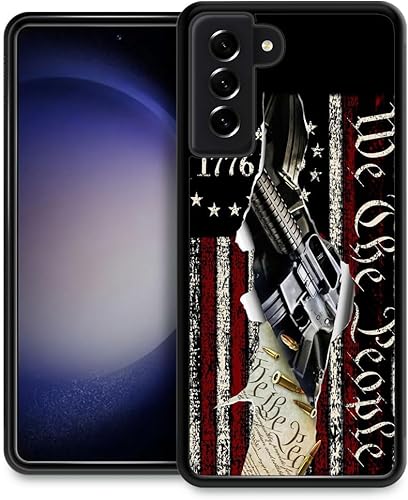 DJSOK Funda compatible con Samsung Galaxy S23 Ultra, clásica bandera estadounidense independiente 1776 We The People diseño de patrón trasero +