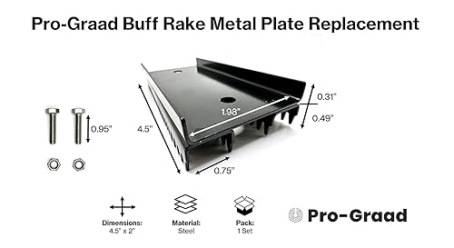 Miniatura 2 de Buff Rake - Repuesto de placa de metal  Cabeza de dientes de rastrillo de rueda de pulido con 2 tornillos  Herramienta de rastrillo de pulido