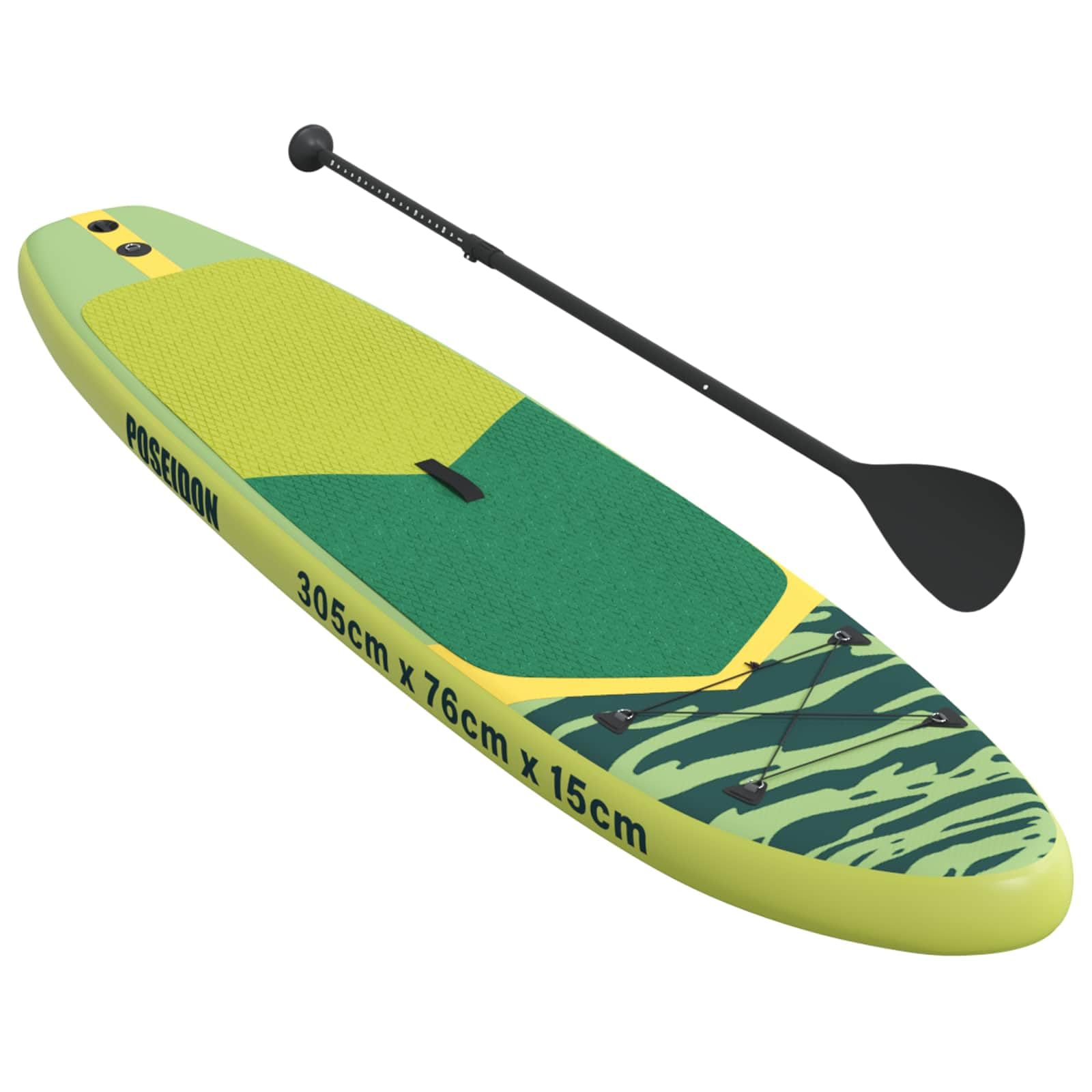 Nadmuchiwana deska do wiosłowania Stand Up Paddle Board z PCW z torbą i akcesoriami do wiosłowania, sportów wodnych, fitnessu, jogi, wędkowania nad jeziorem, rzeką i morzem
