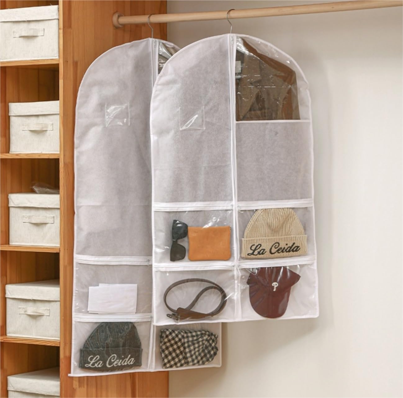 スーツ カバー ガーメントバッグ 洋服カバー 5 個のガーメントバッグ