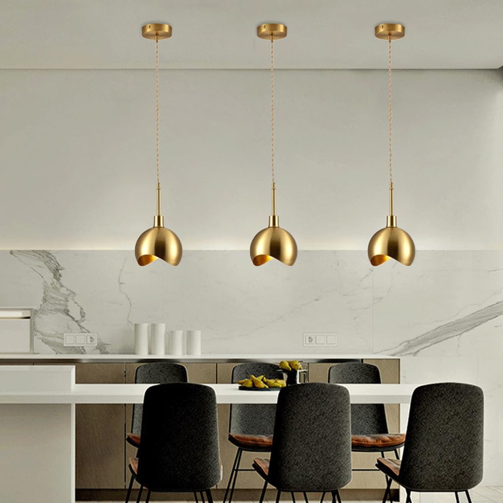 E14-Lichtquelle, Einzelkopf-Pendelleuchte, kreativer Persönlichkeits-Kupfer-Kronleuchter, Unterputz-Decken-Hängeleuchte, Wohnzimmer-Schlafzimmer-Esszimmer-Dekorationsleuchten