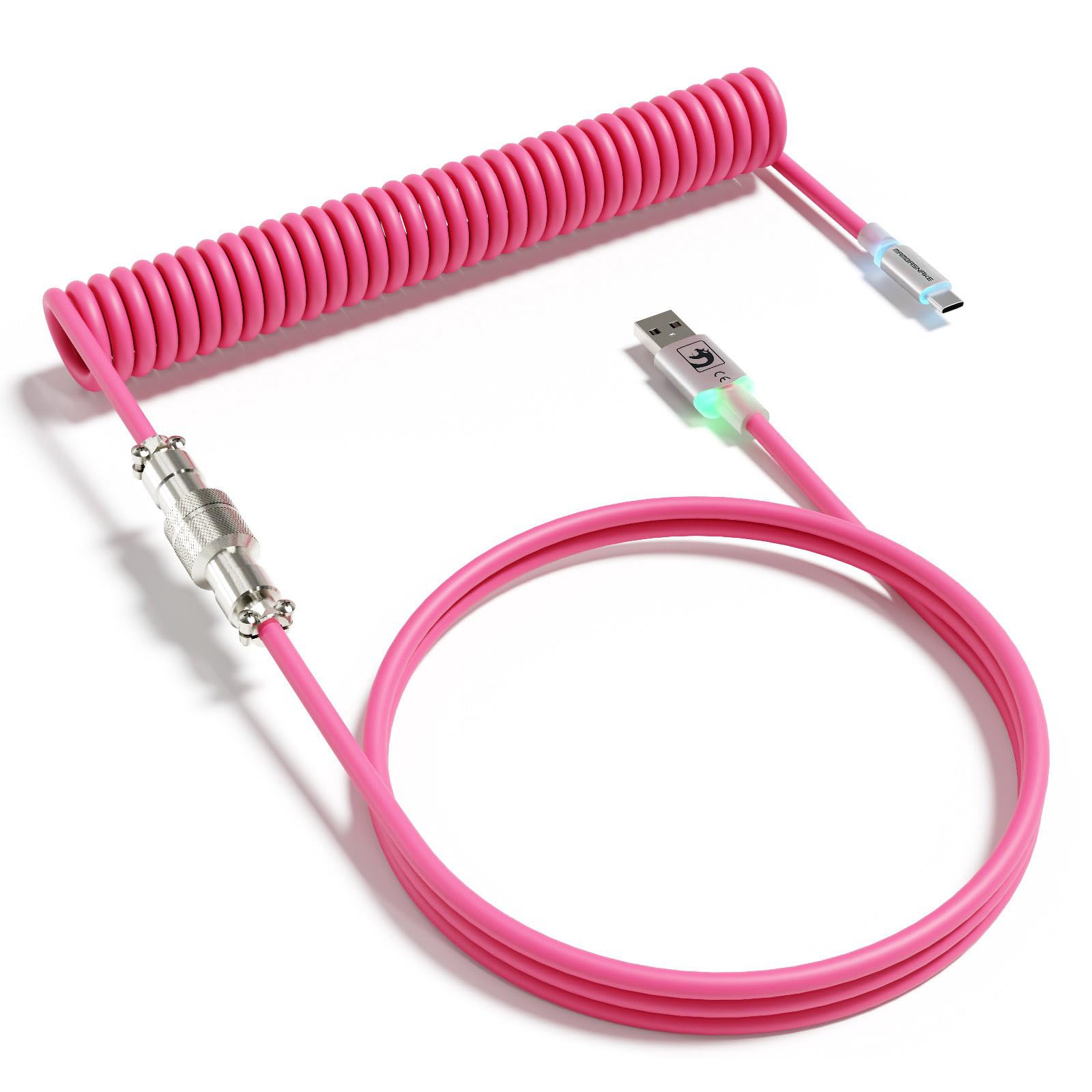 Amazon.com: MAMBASNAKE C01 Ultra RGB Coiled Keyboard Cable,Pro