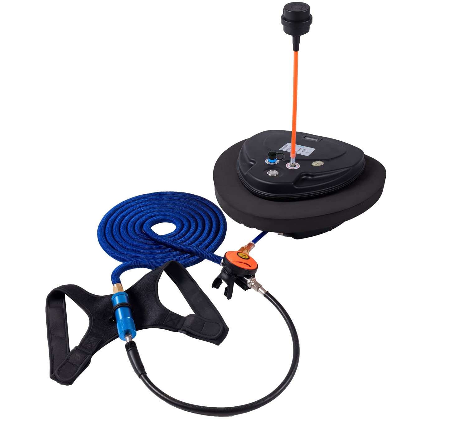 Portable Diving Ventilator,Waterproof Rechargeable Diving Breathing System with 39ft Hose to Support Underwater Breathing System for Adults Diving and Diving Fishing(Black, 70000mAh/5 Hours)