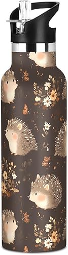 Miniatura 20 de Funny Gorilla White Vacuum Insulated Sports Water Bottle Keeps Hot and Cold with Straw Leakproof BPA Free for Gym Sports