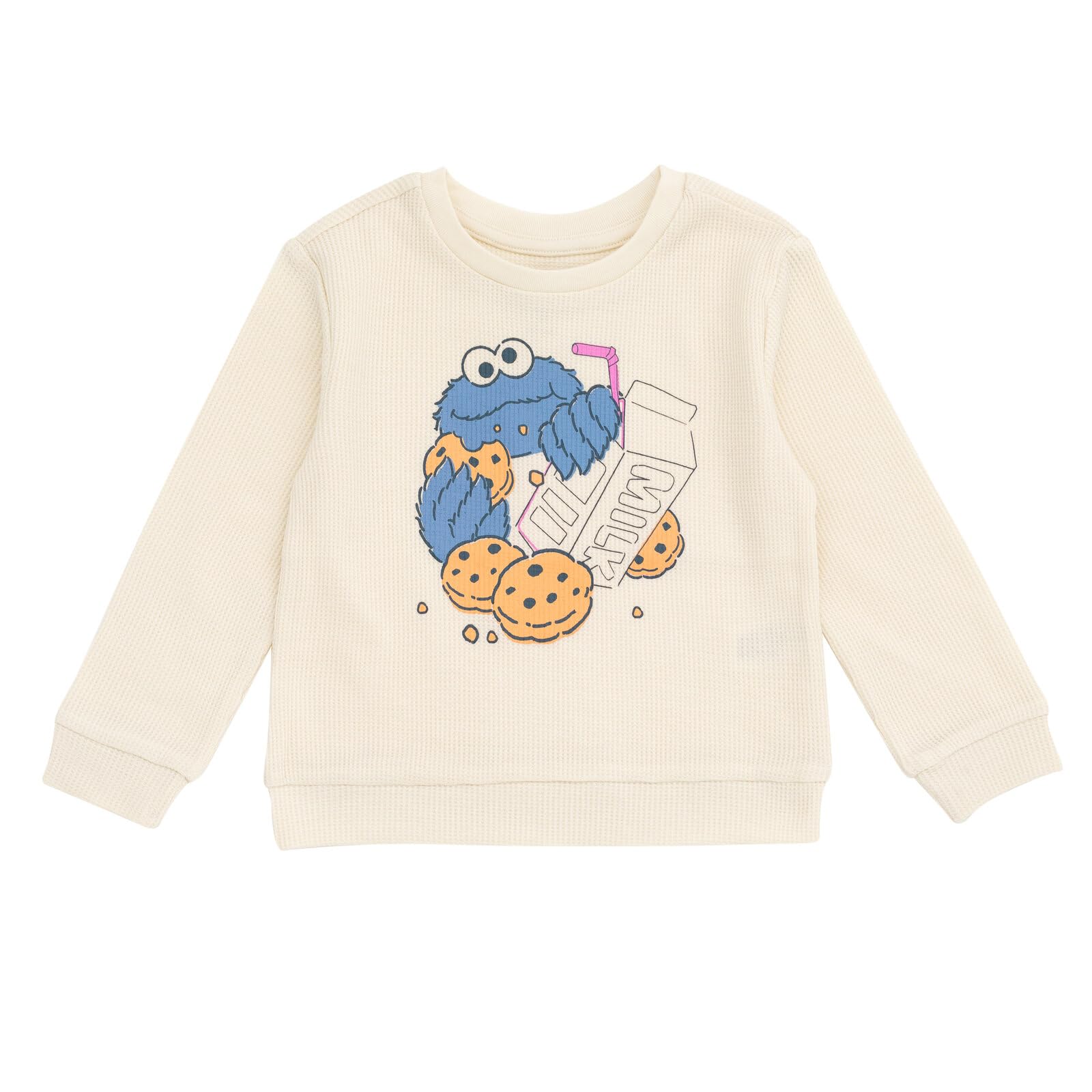 Sesame Street Bluza z dzianiny waflowej i spodnie do biegania, zestaw strojów od noworodka do małego dziecka (0-3 miesięcy - 5)