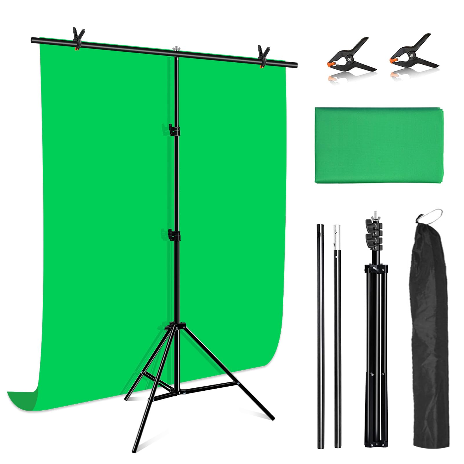 puluz fond vert avec support 1x2 m