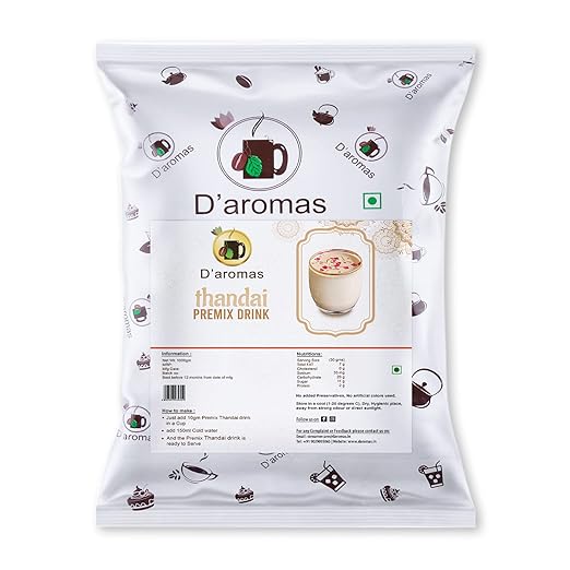 Instant Thandai Premix - 1kg,Instant Premix Mix Powder, Refershing Summer Drink Premix,Healthy Thandai Drink Mix