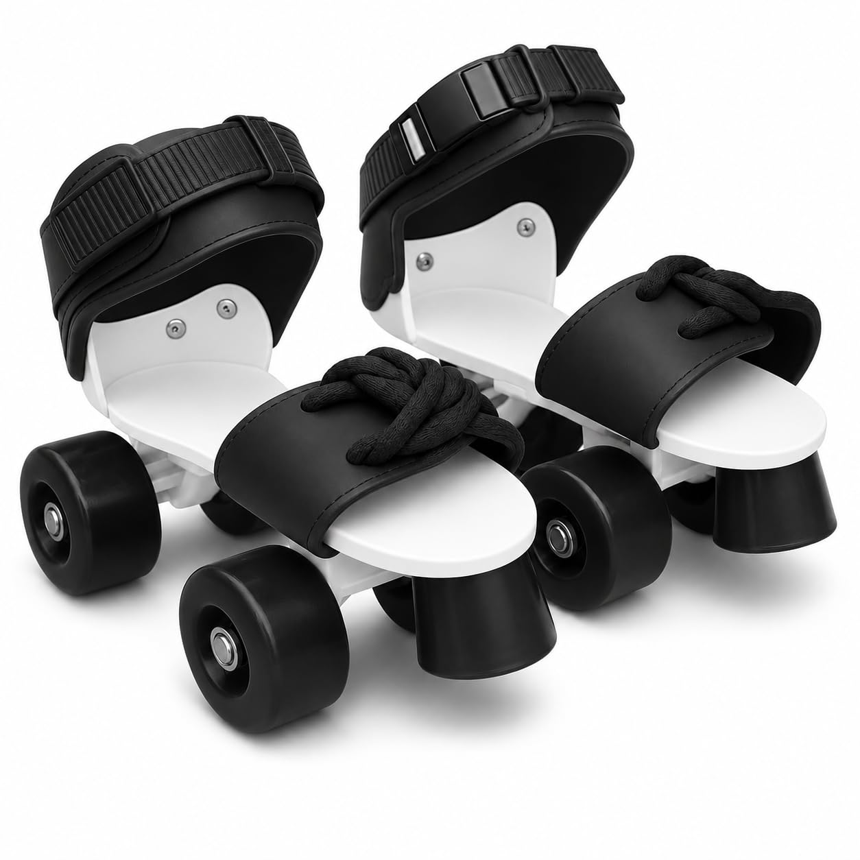 Supreme Deals® Latest Designed Unisex Roller Skates for Kids Age Group 5-15 Years Adjustable 4 Wheels Inline Skating Shoes - Minimum Size 17 cm and Maximum Size 23 cm (Black)-image-9