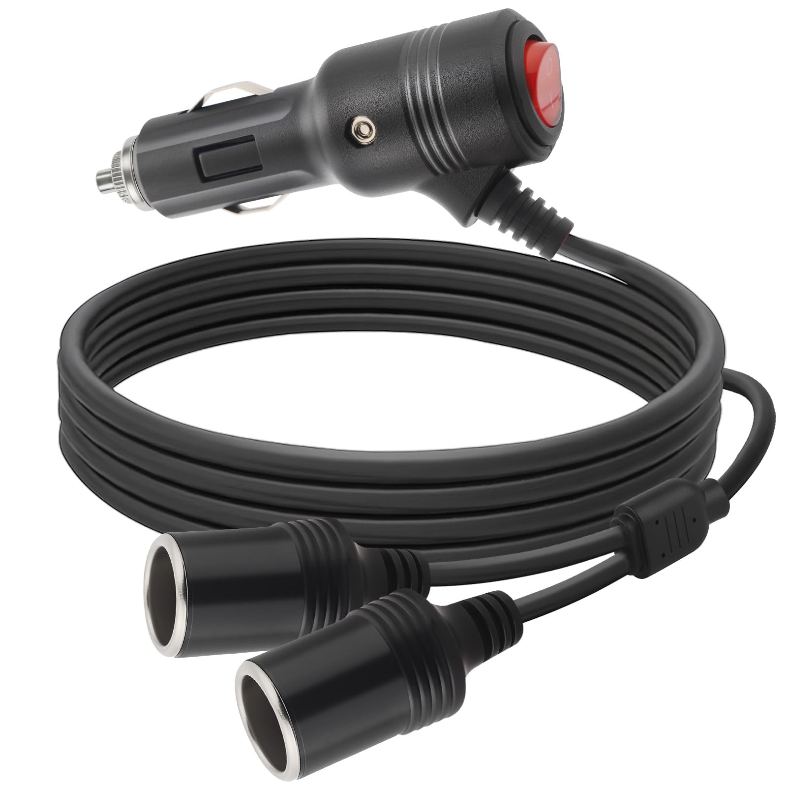 GTIWUNG 1 stuk 1 tot 2 KFZ auto sigarettenaansteker stekker met schakelaar 12V/24V, auto motor sigarettenaansteker verdeler adapter, DREI-Wege-bus splitter
