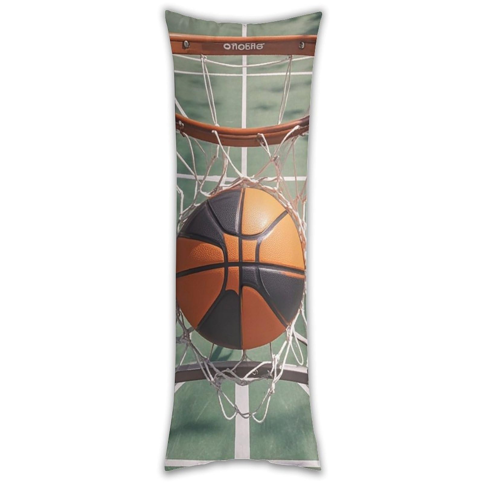 Basketball Pillowcase Long Pillow Case Cozy Pillow Cover Pillow Protector Soft Long Cushion Case Long Body Lumbar Decorative Throw Pillow Cover for Bed Sofa Couch 18.9 X 53 Inches