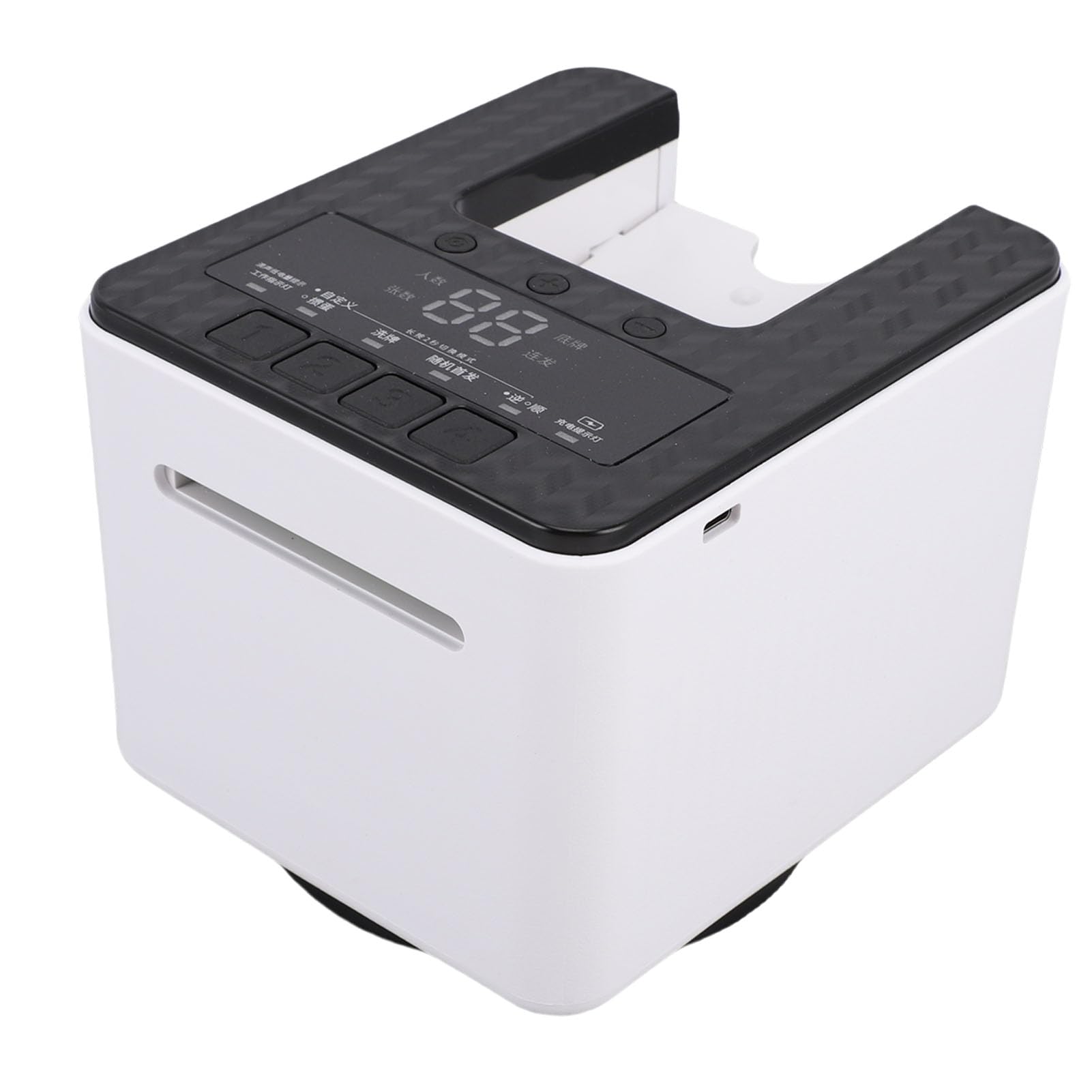 Jectse Mescolatore e Mazziere di Carte Automatico, Mazziere di Carte Programmabile per 1-2 Mazzi, Mescolatore di da Gioco con Rotazione a 360°, Supporta 8 Giocatori per Giochi da