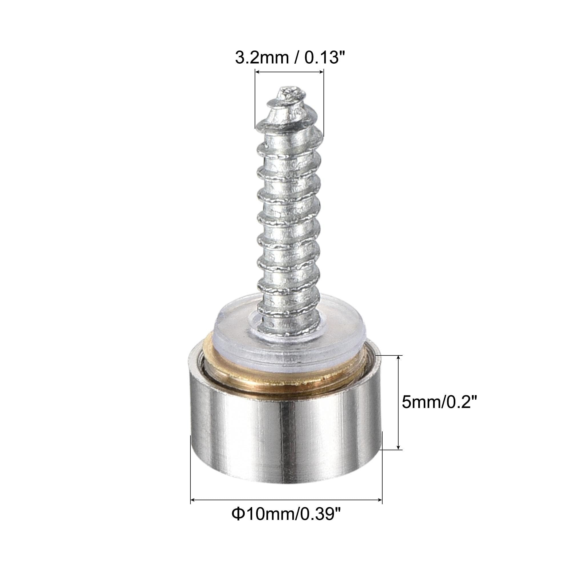 TOP-VIGOR 12Pcs Mirror Screws, 10mm Mirror Screws Cap Nail with Washers - Image 2