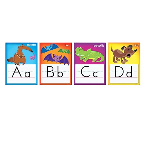 Miniatura 4 de TREND enterprises, Inc. T-8265 Awesome Animals Alphabet Cards Standard Manuscript Bulletin Board Set
