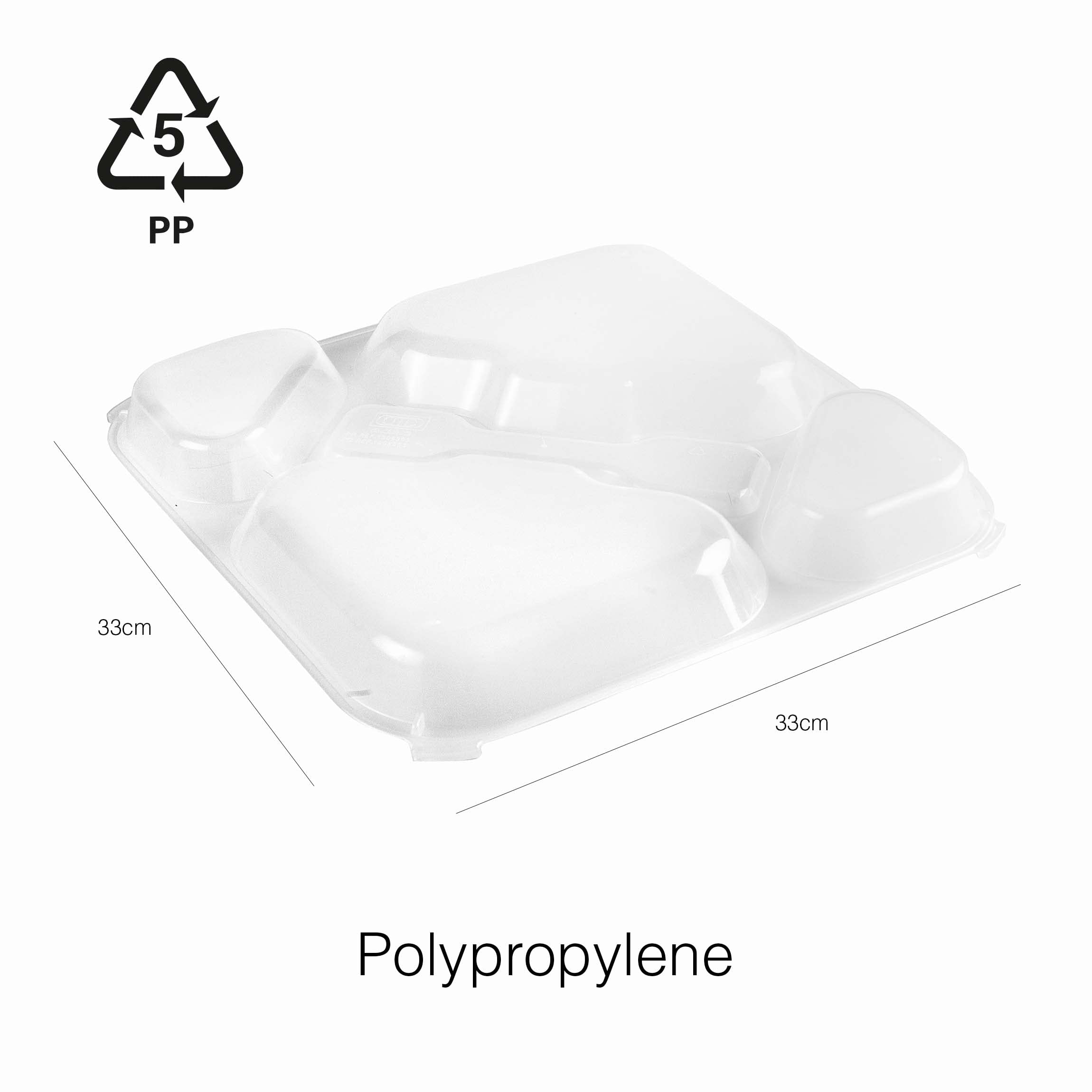 Lacor Coperchi In Policarbonato Trasparenti Per Vassoi 66952 E 66961 - Misure 33x33x4 Cm - Impilabili E Lavastoviglie