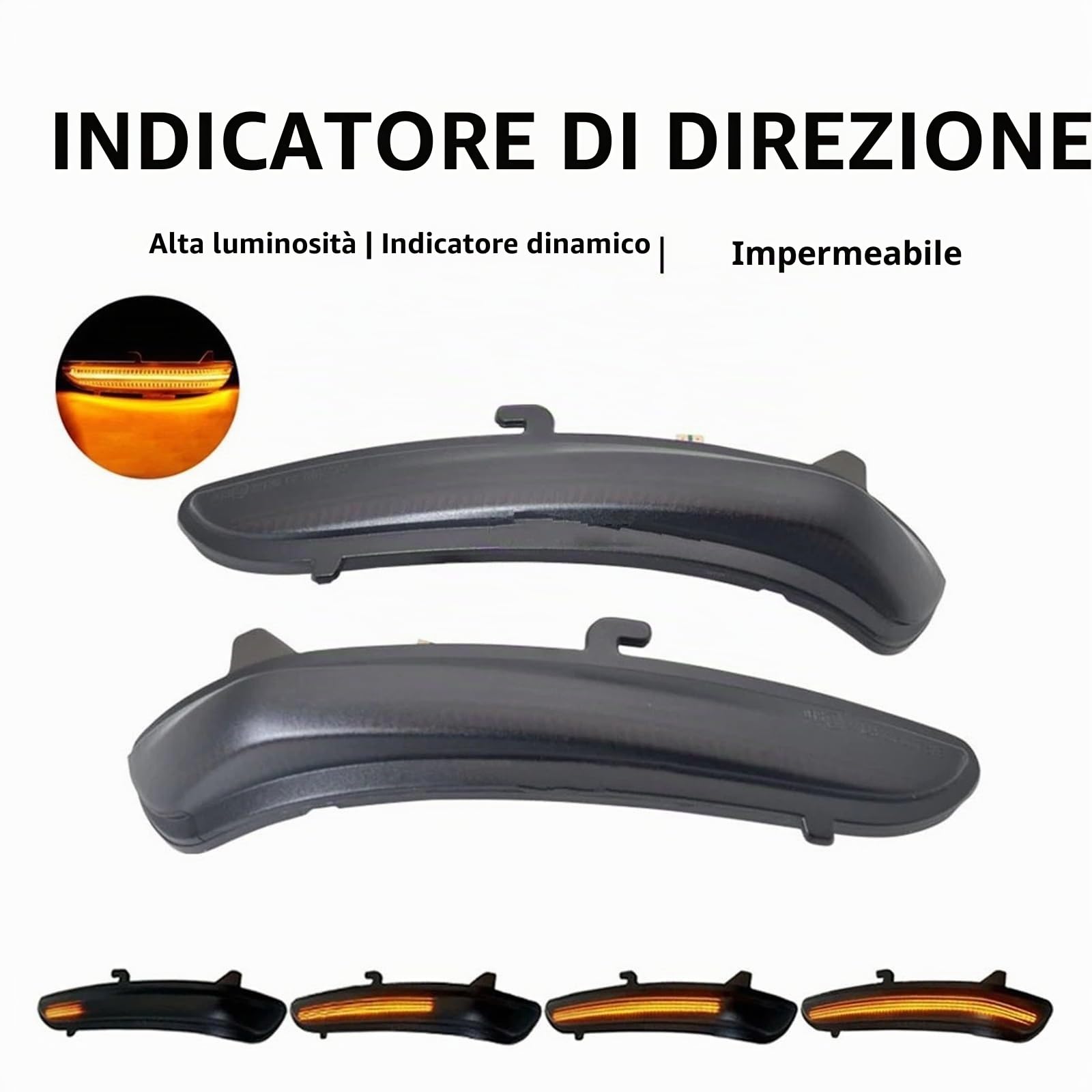 Indicatore Direzione Per Citroen Per C3 Per C4 2PCS Luci Di Direzione Dinamiche A LED Per Specchietti Laterali Indicatori Di Direzione Sequenziali Fanale Fanalino Freccia