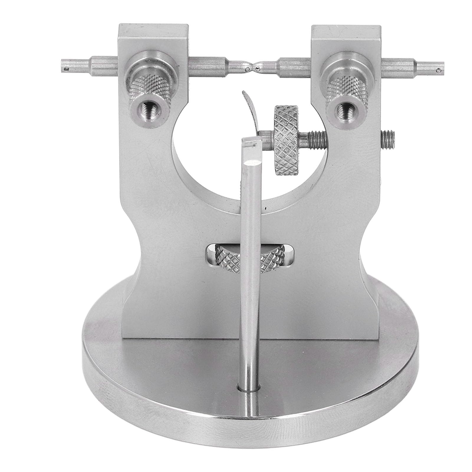 Yunseity Calibrador de Corrección de Rueda de Equilibrio de Reloj, Herramienta de Ajuste de Aleación de Acero para Calibración de Escape de Relojero con Base de 5 Cm y Caja de Almacenamiento de 5,6