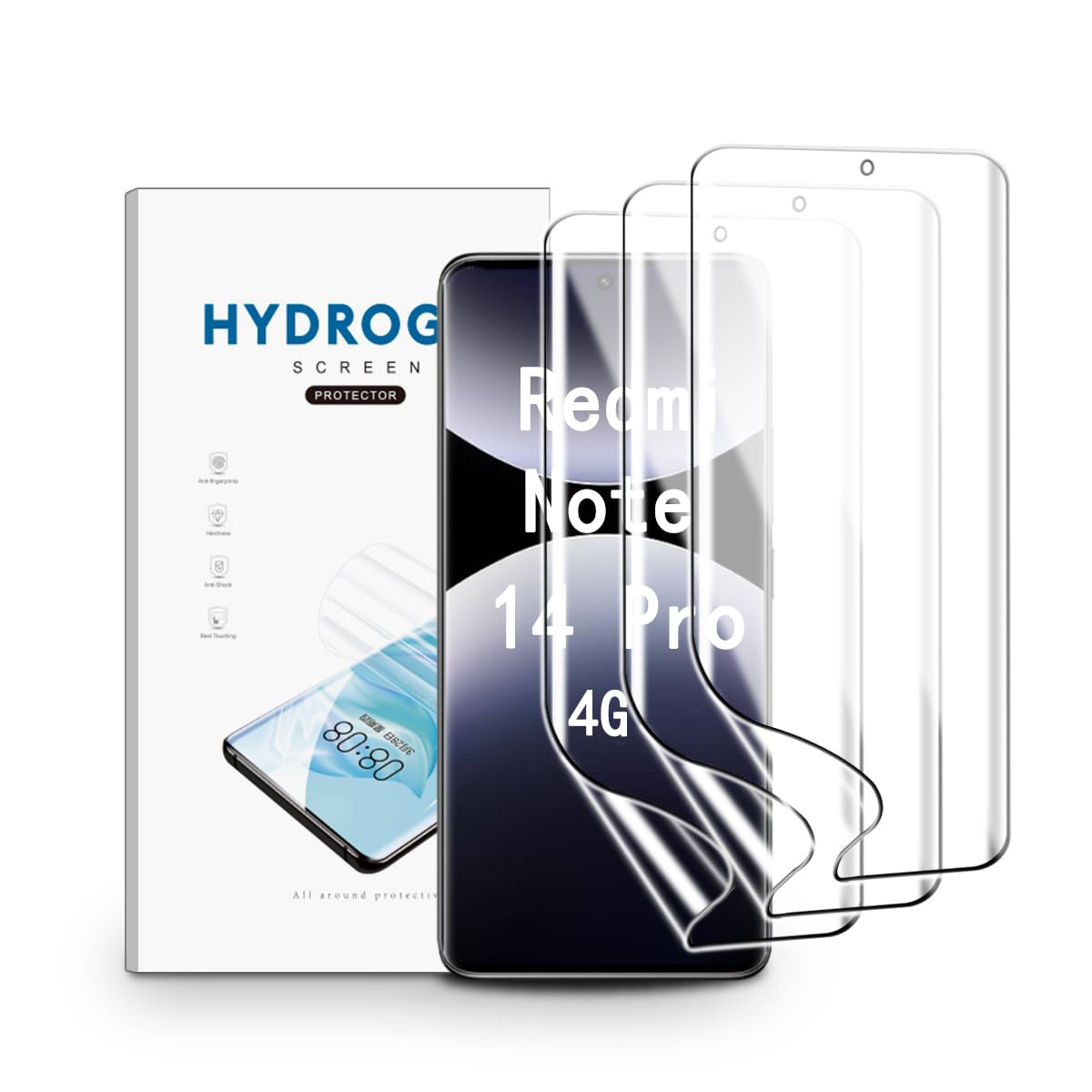 3 Pellicole Protettive TPU Per Xiaomi Redmi Note 14 (5G/Pro/Pro+) – Riparazione Graffi, 0.15mm, Senza Bolle - 3