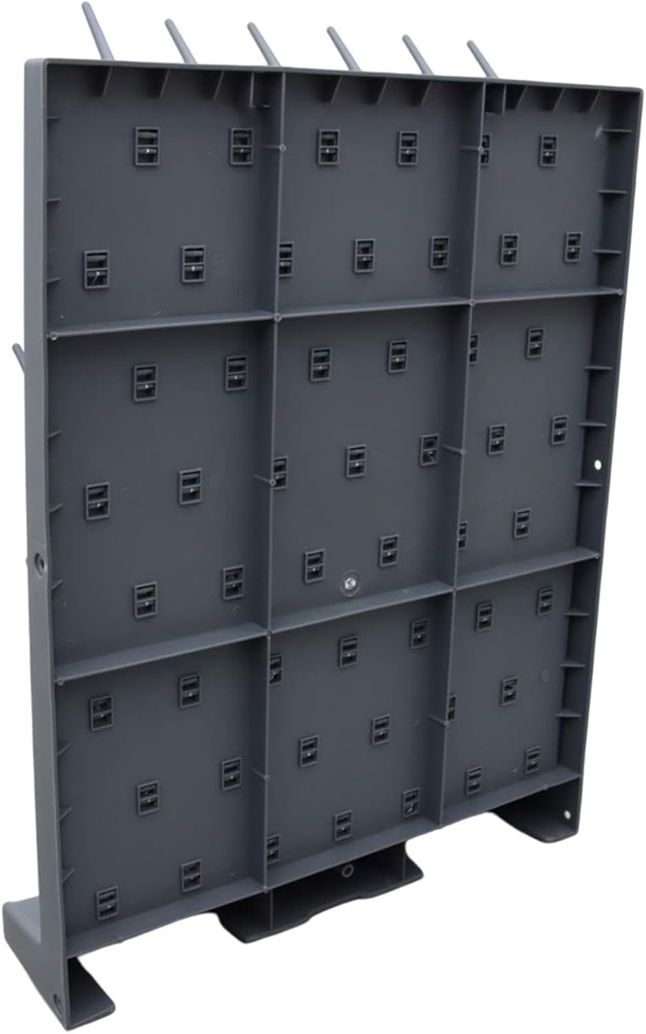 52 Pegs Lab Glass Drying Rack Wall-Mounted Laboratory Drying Rack One Side Detachable PP Construction Education & lab Cleaning Equipment Grey