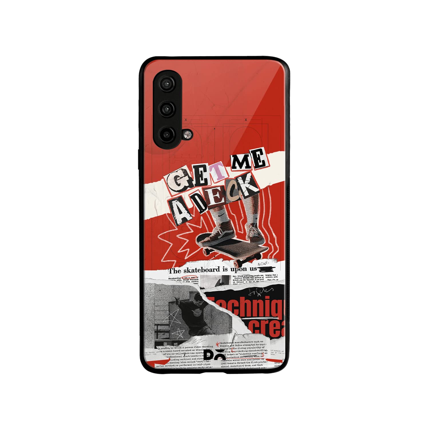 DailyObjects Get Me A Deck Glass Back Case Cover for OnePlus Nord CE | Camera Protection | Precise Cutouts | Modern Design | Proper Fit | Flexible | Lightweight | Wireless Charging Compatible
