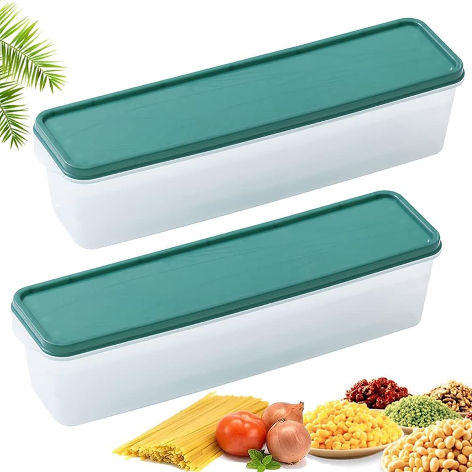 2 Pezzi Contenitori per Pasta, Contenitori per Alimenti, Conservazione Degli Spaghetti, Scatola per Spaghetti, Contenitori per Alimenti Ermetici per Conservazione Cereali, Noci, Fagioli