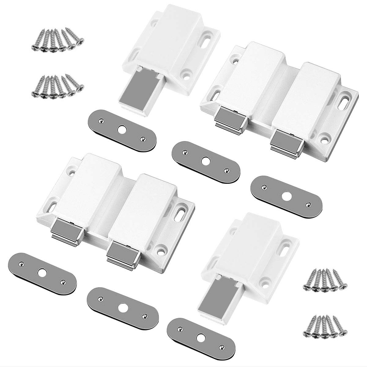 Buy JXJH Latches Touch Press Catch Latch Single and Double Latch Heavy