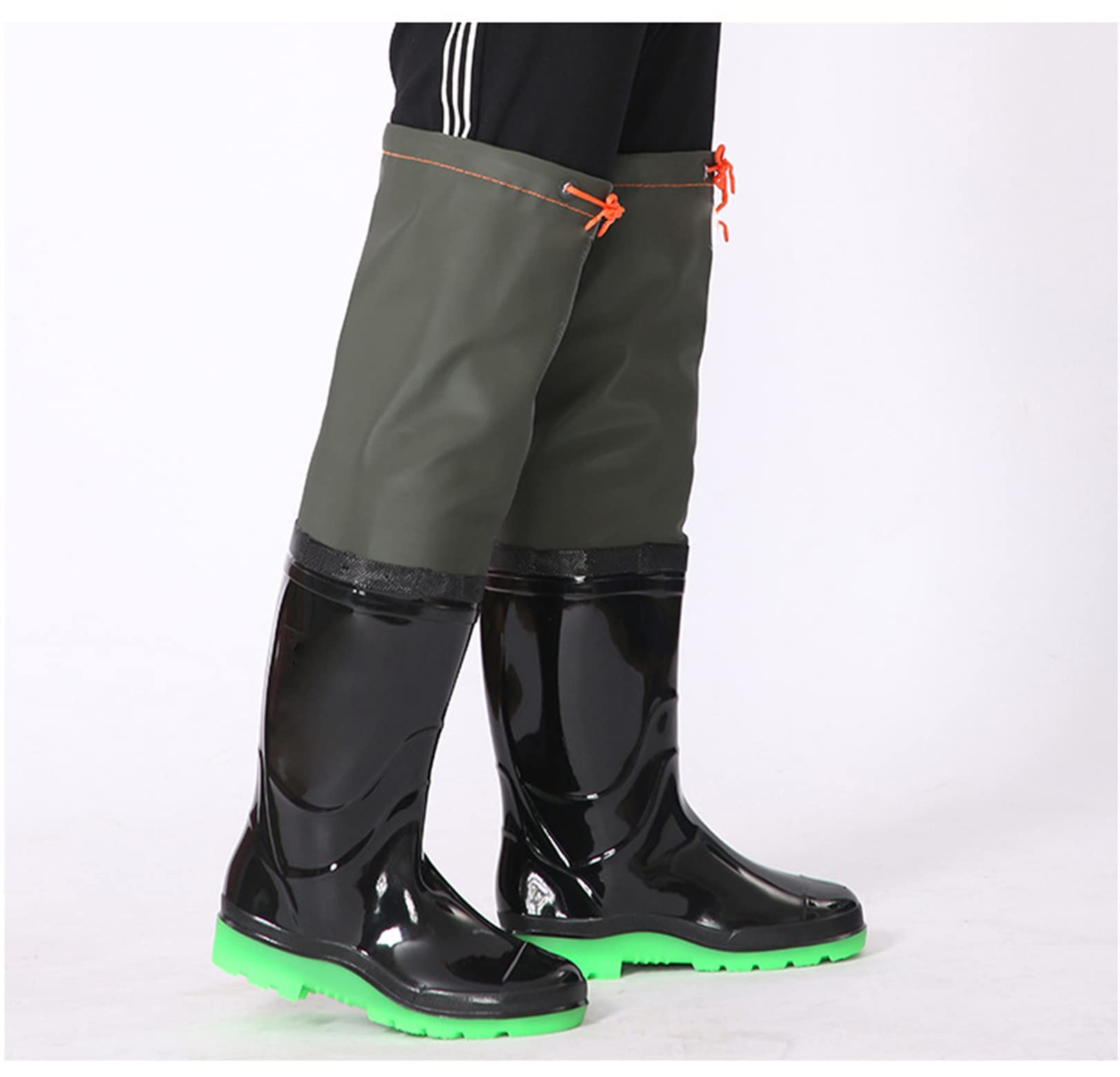 Stivali Pioggia Super Alti 60 Cm Pantaloni Impermeabili Spessi Pantaloni Pesca Antiscivolo Movimento All'aperto Stivali Caccia in PVC/Nylon Stivali Pesca Ultraleggeri per Uomo Donna