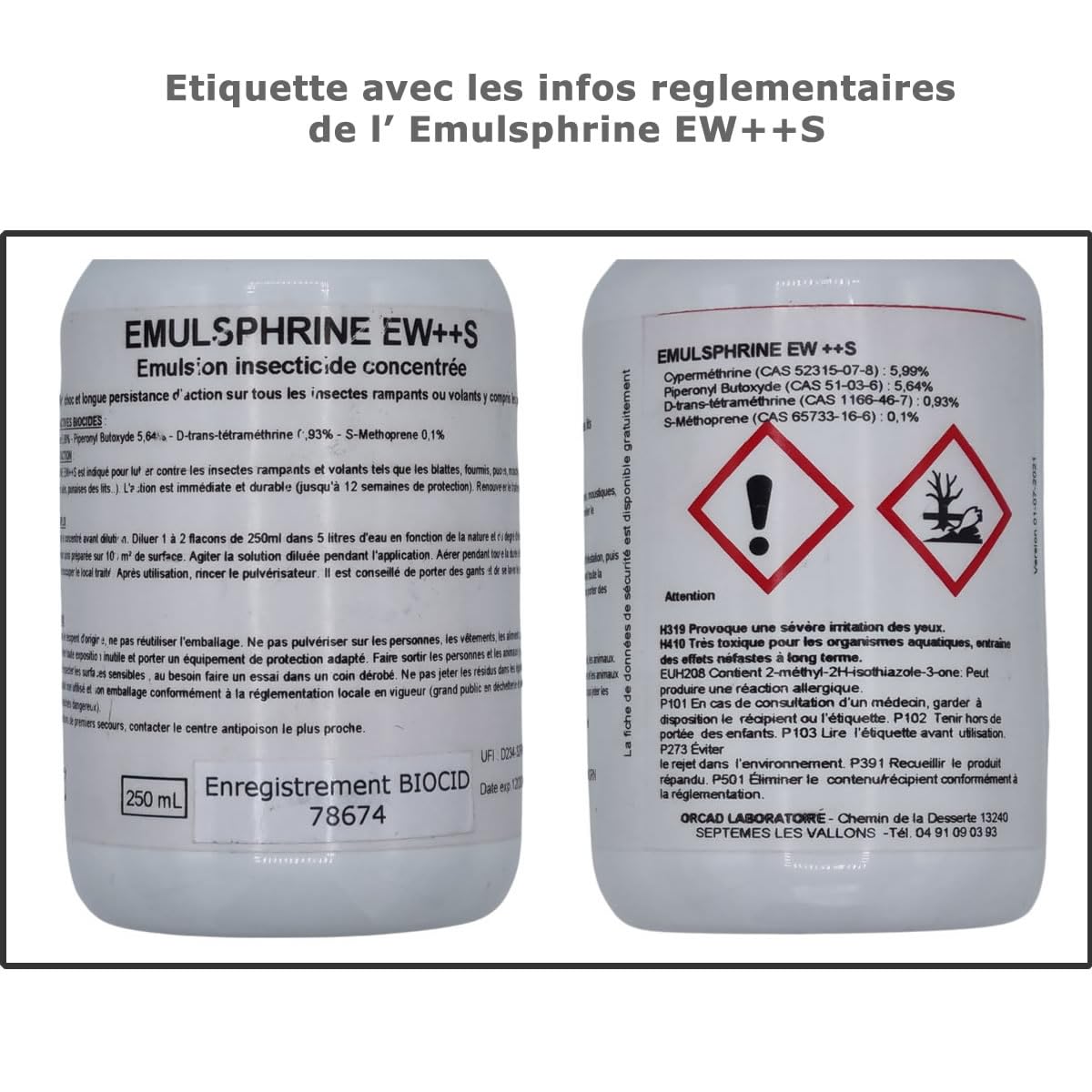 Kit traitement anti Punaises de lit pour 50 m² avec 1 Emulsphrine ew++s insecticide concentré avec régulateur de croissance S-Methoprene, 2 one-shot RCI 2000, 1 pulverisateur 5 litres