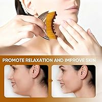 Vista 5 de Cepillo facial de contorno linfático – Cepillo facial linfático suave para drenaje linfático, masaje de contorno facial y cepillado en seco