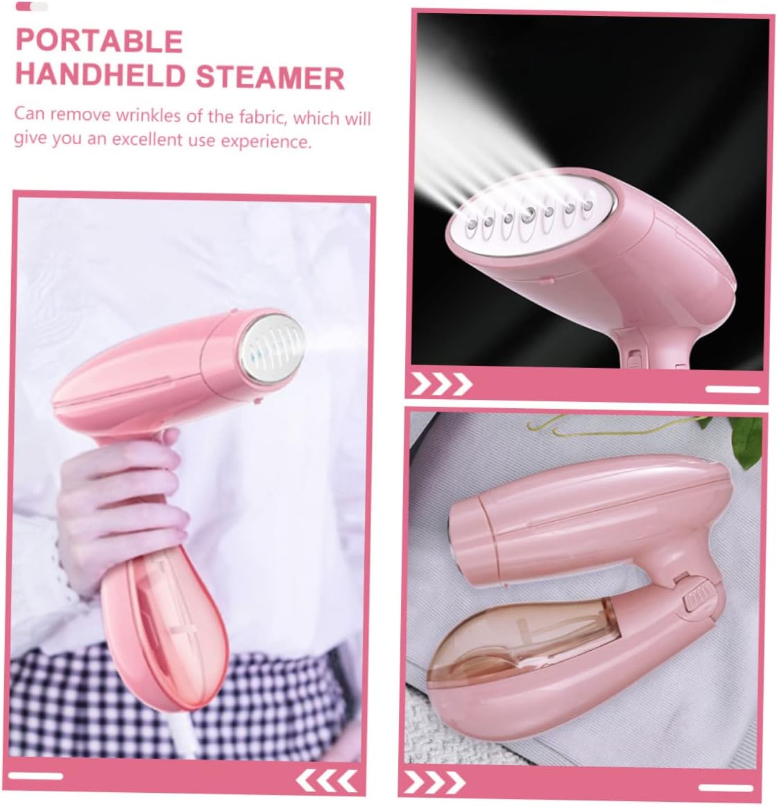110v Portable Handheld Garment Steamer Compact Use Travel Iron for All Fabrics Detachable Water Tank Safe Material for Clothes and Curtains