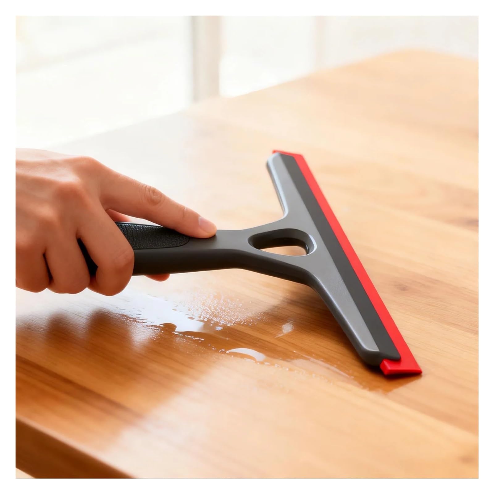 Paquete de 2 escobilla Goma Mano Silicona for Vidrio baño, encimeras, escritorios y Ventanas Coche, Limpiador multisuperficie Secado rápido