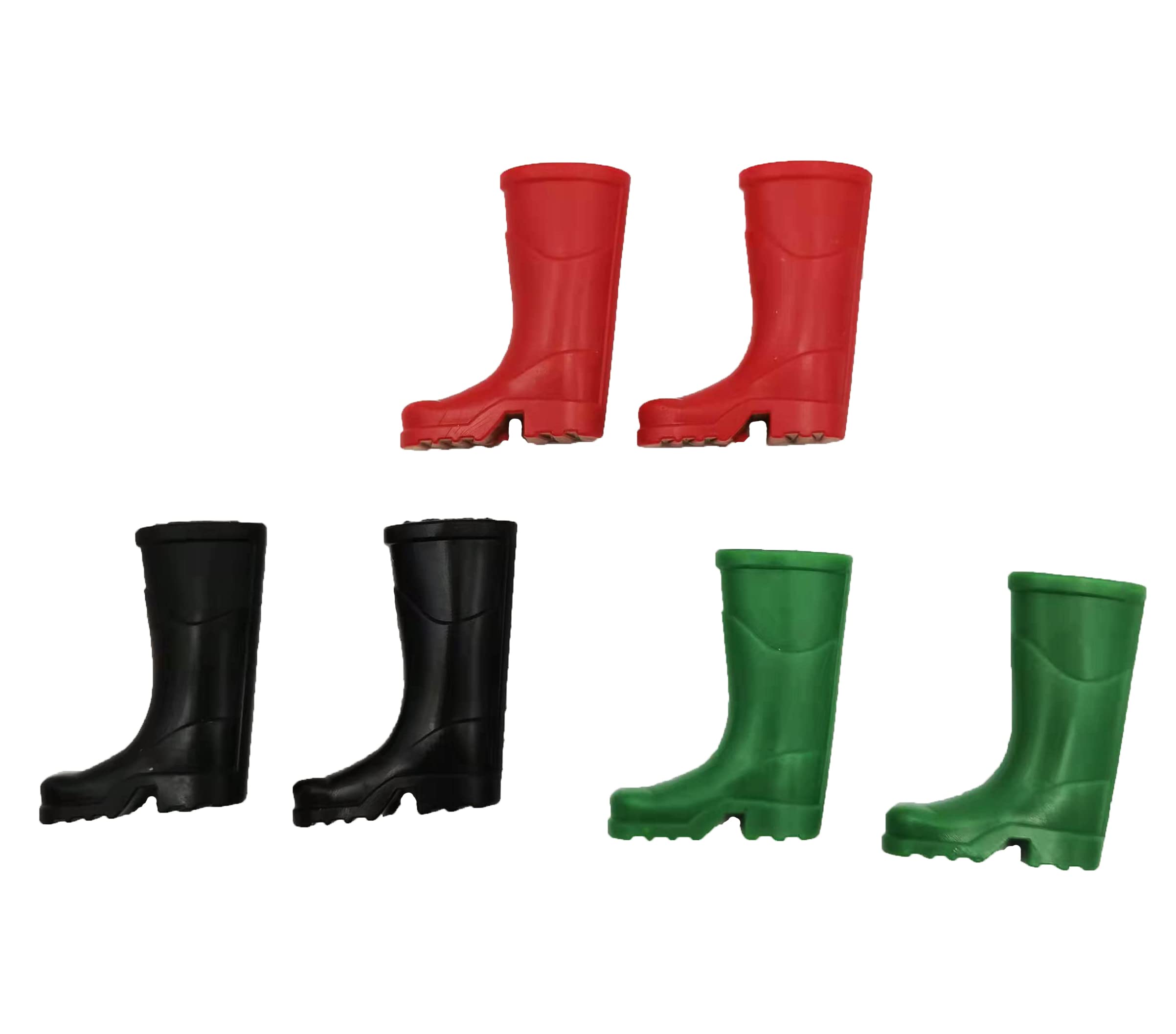 Accesorios de muñeca, Casa de muñecas en miniatura modelo de escena 3 pares de goma botas de lluvia zapatos de simulación de juguete 2