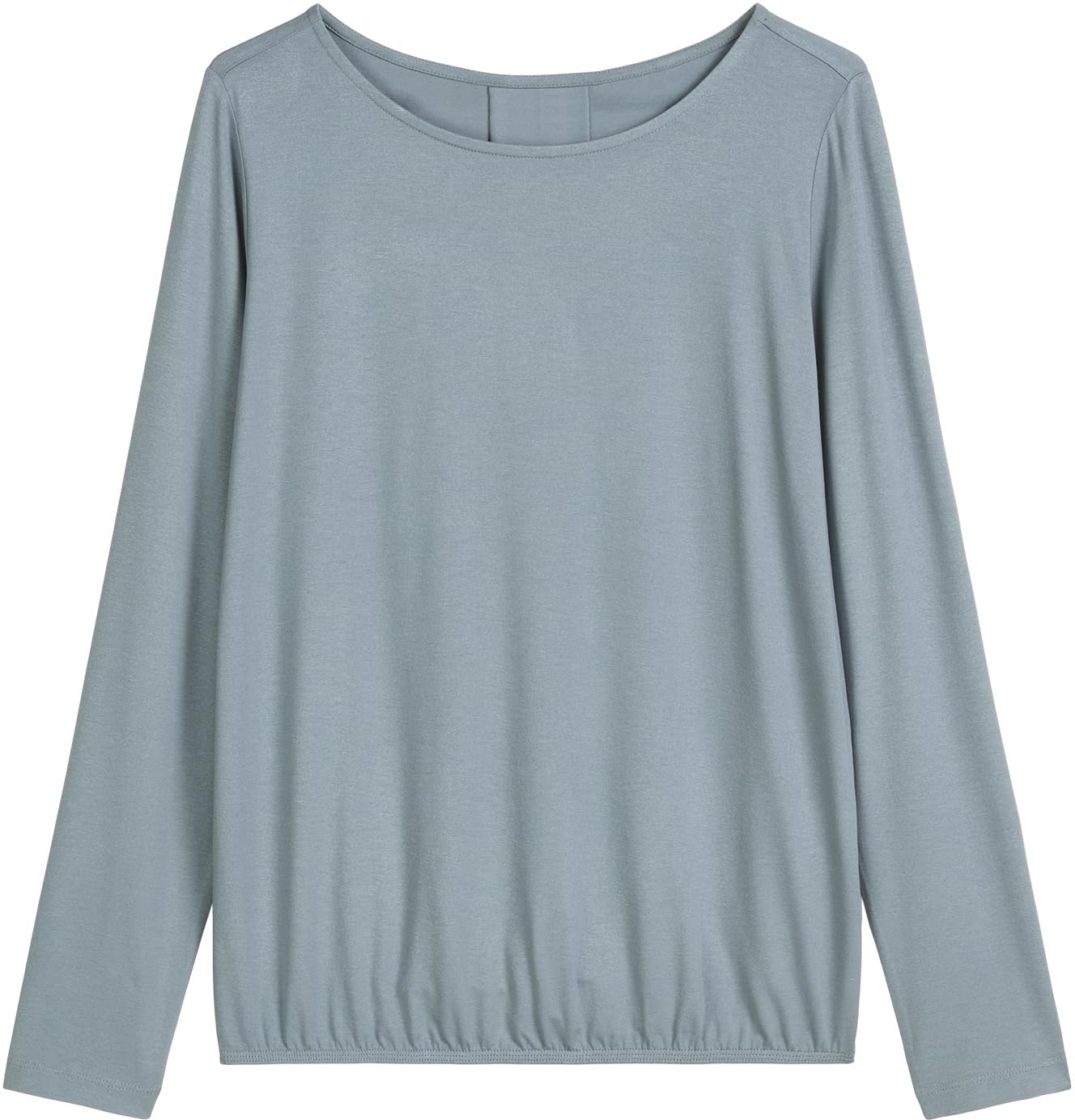 Marc OߴPolo Camiseta de Manga Larga de Tejido elástico Mujer con Cuello Barco