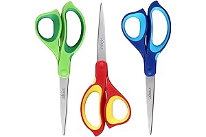 LIVINGO Left Handed Scissors - Sharp, Versatile, and Ergonomic for Comfortable Cutting
