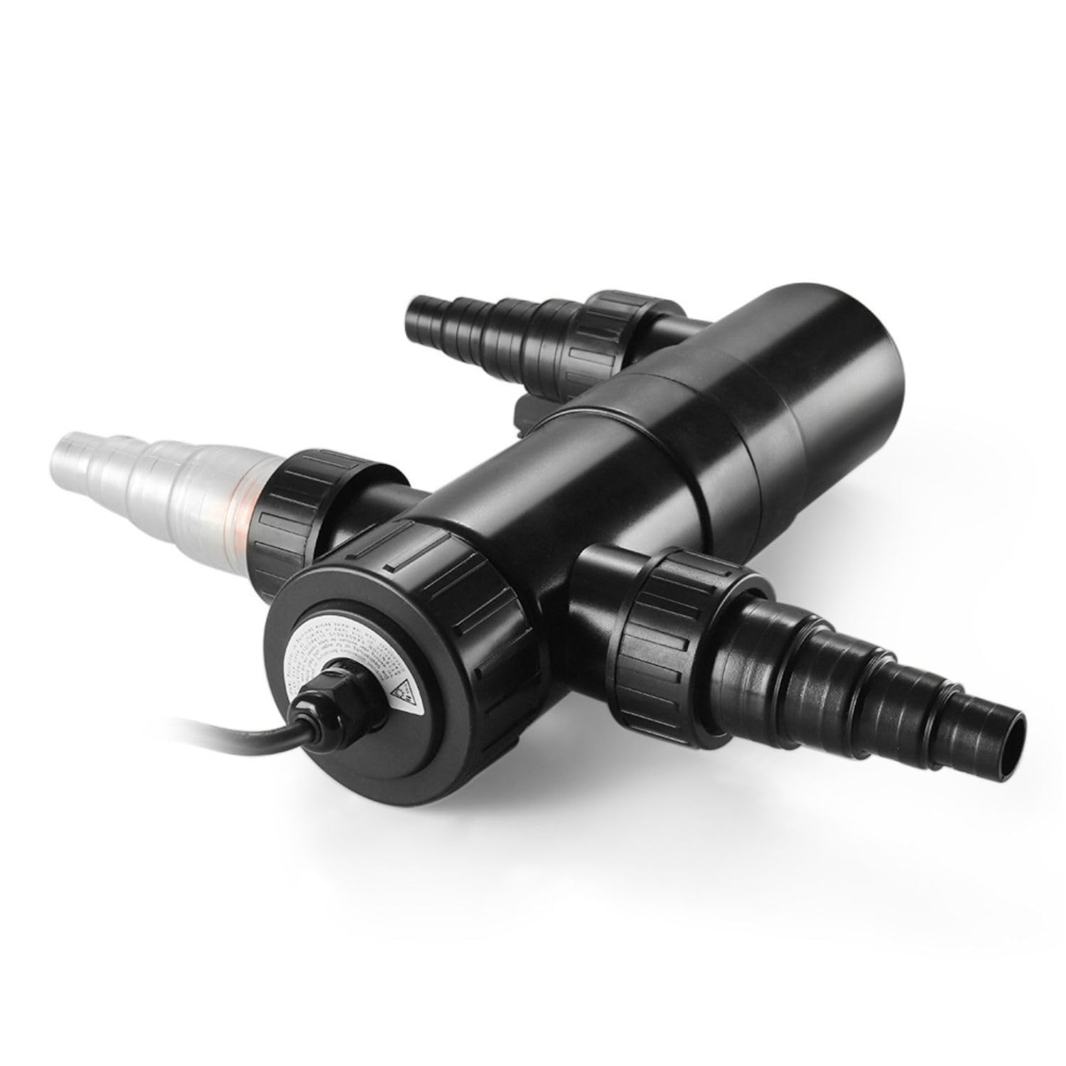 Flexzion Pond UV Lights for Outdoor Ponds - 18W Medium Light, 5283-Gal Capacity, 2500L/H UV Pond Clarifier for Outdoor Ponds, Clears Water in Days (CUV-118)