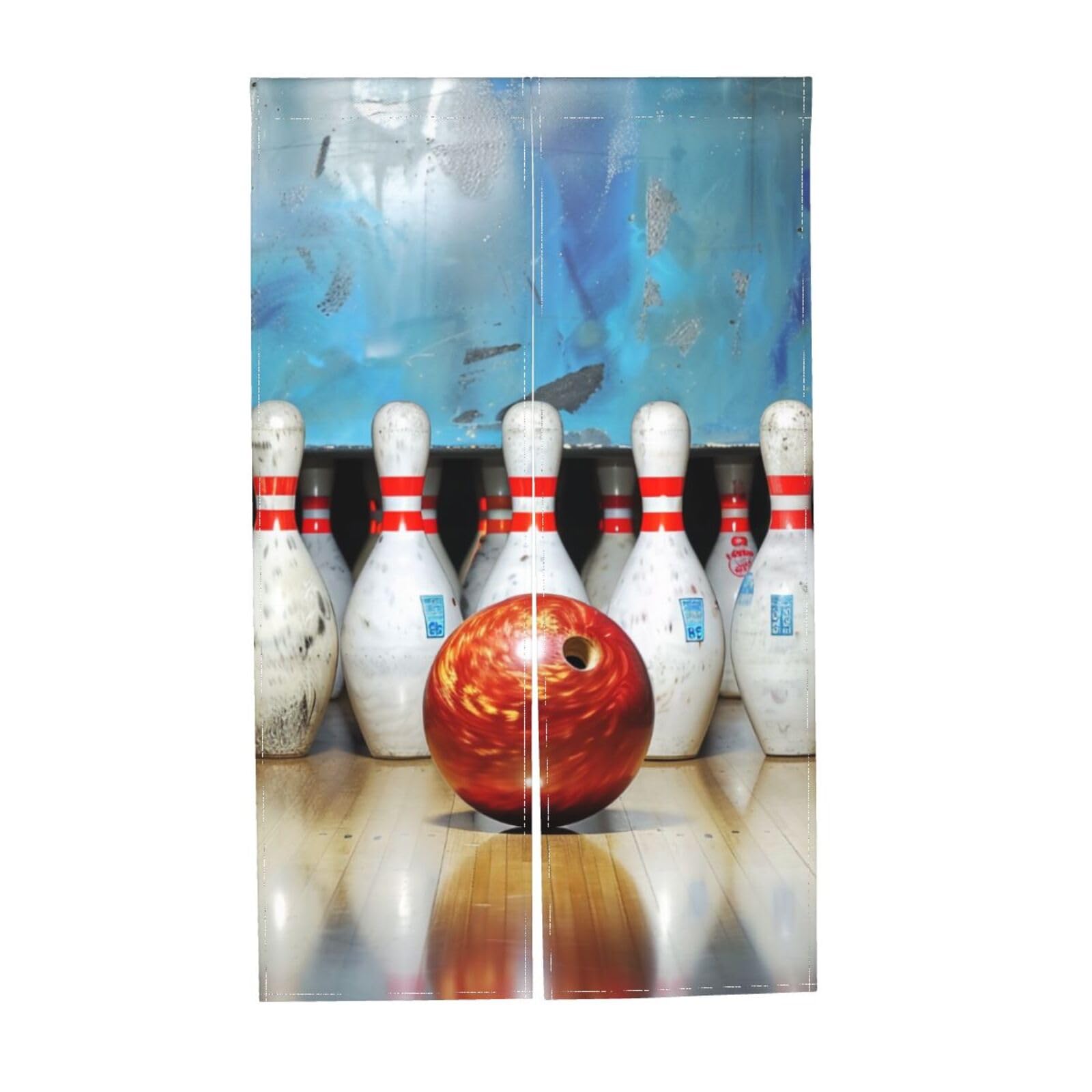 Rideaux occultants contre la lumière extérieure 86,4 x 142,4 cm motif bowling