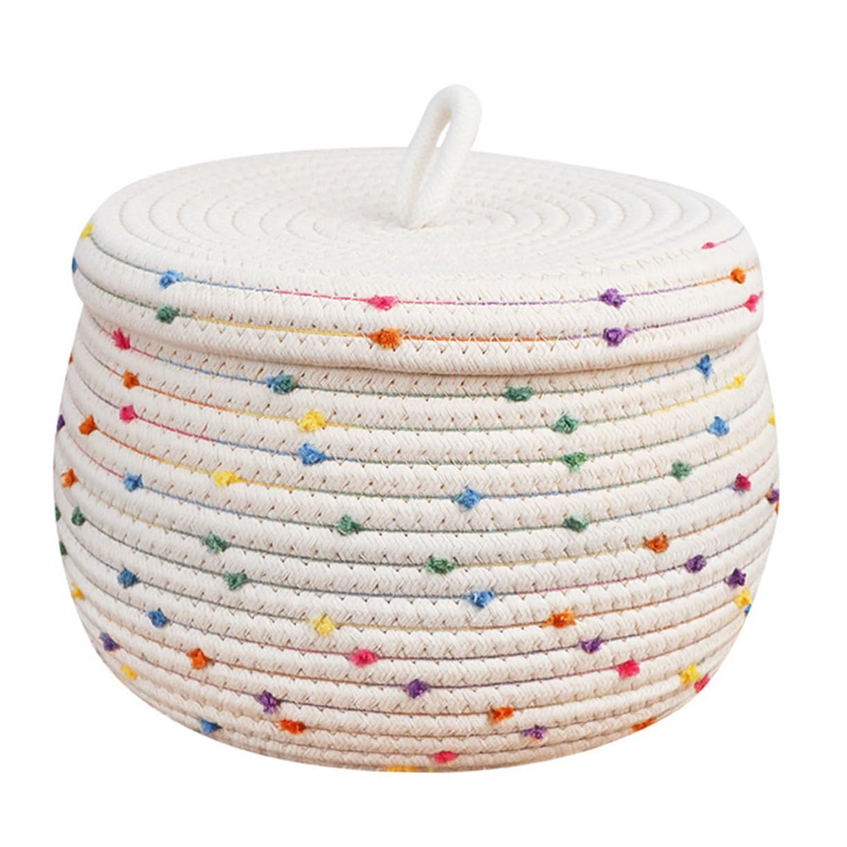 Cesta organizadora para cosméticos en la mesa de noche de tu dormitorio