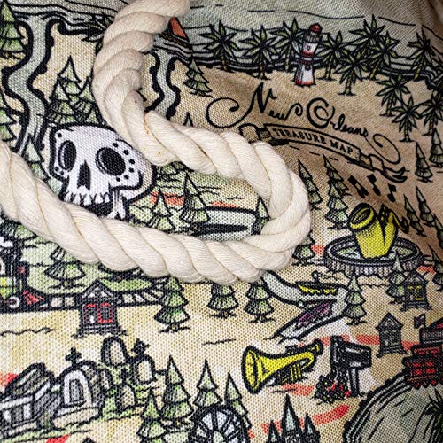 New Orleans Treasure Map Tote Bag3