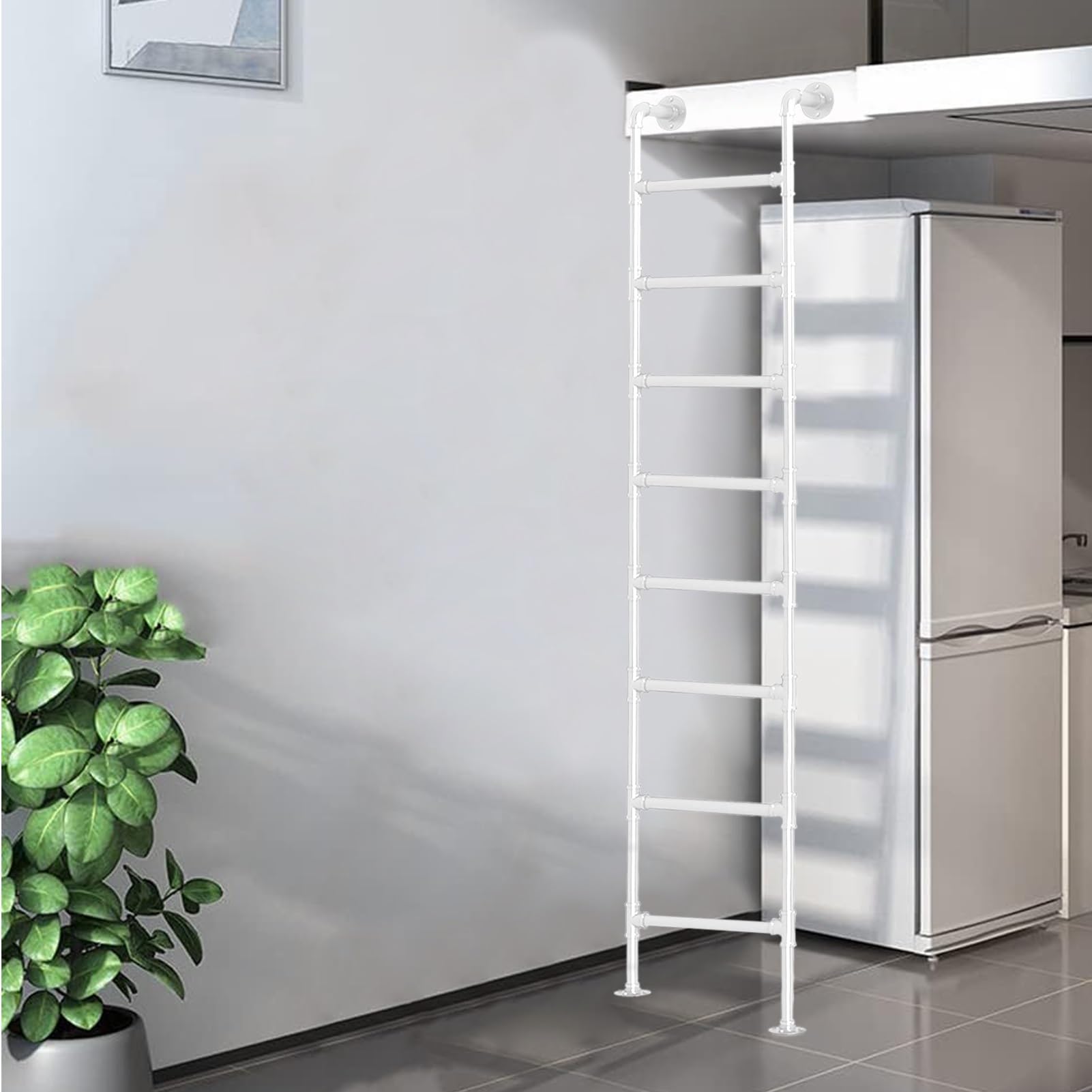 Échelle de lit superposé robuste en tube de fer industriel 230 cm