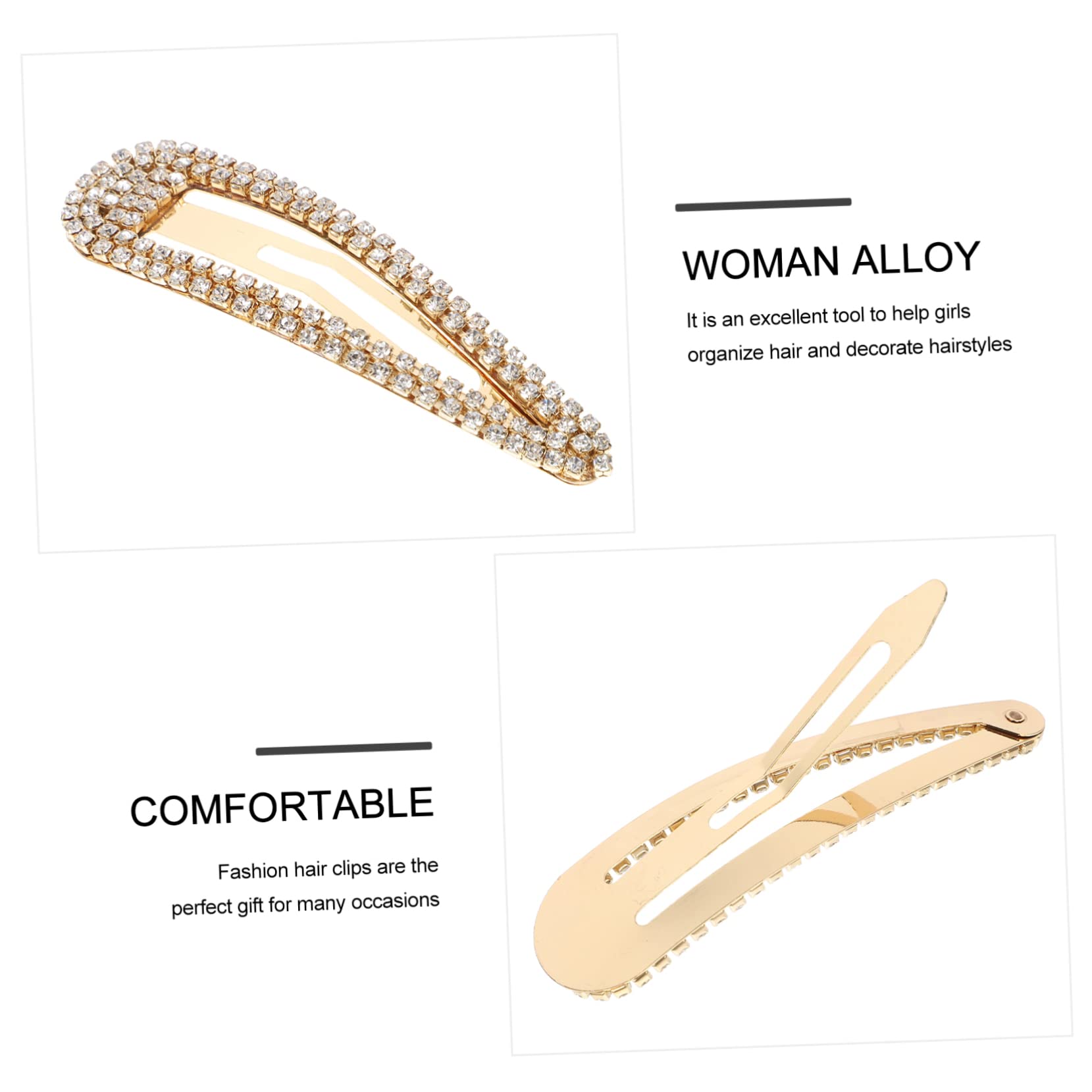 MAGICLULU 20 Stk Haarspange Mit Strass Haarspange Aus Kristall Haar Klammern n Für Damen Entenschnabel-n Hochzeit Bobby Fräulein Zinklegierung Wassertropfen