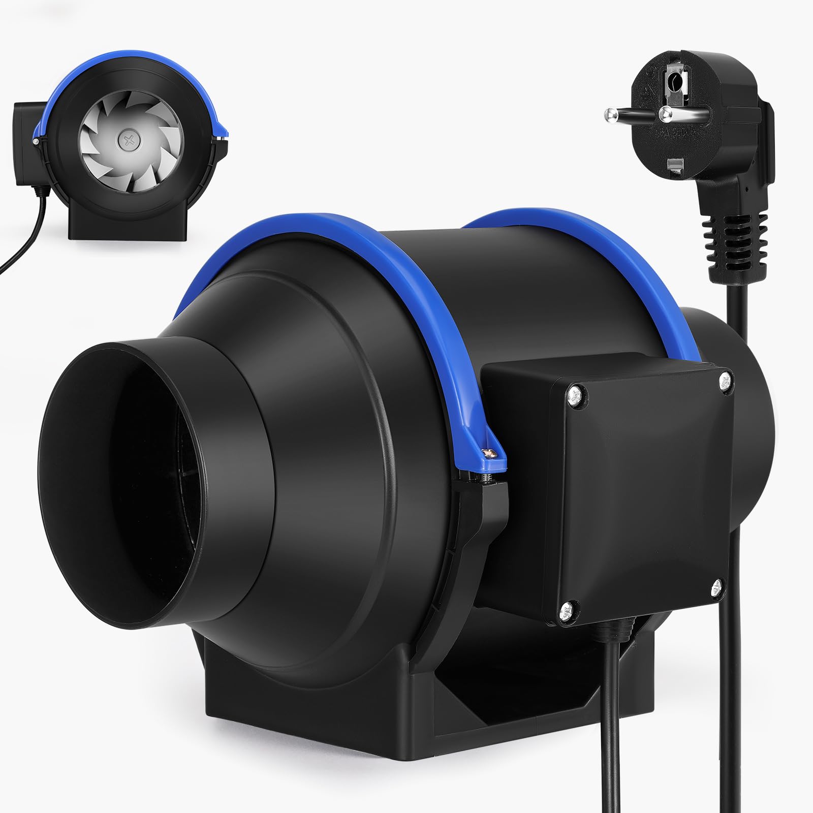100 mm Estrattore Aria, Ventilatore Silenzioso A Condotto Del Fumo, Ventilatore Canale Online Regolabile, Per Bagno, Ufficio, Fabbrica E Macchine Per Incisione Laser